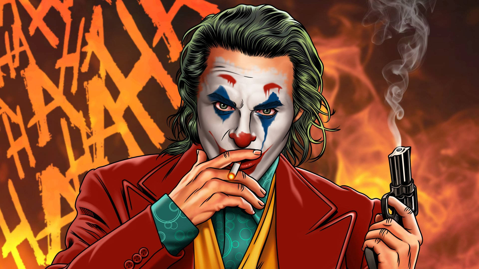 Joker hacked Adobe Flash Player-animationen. Wallpaper
