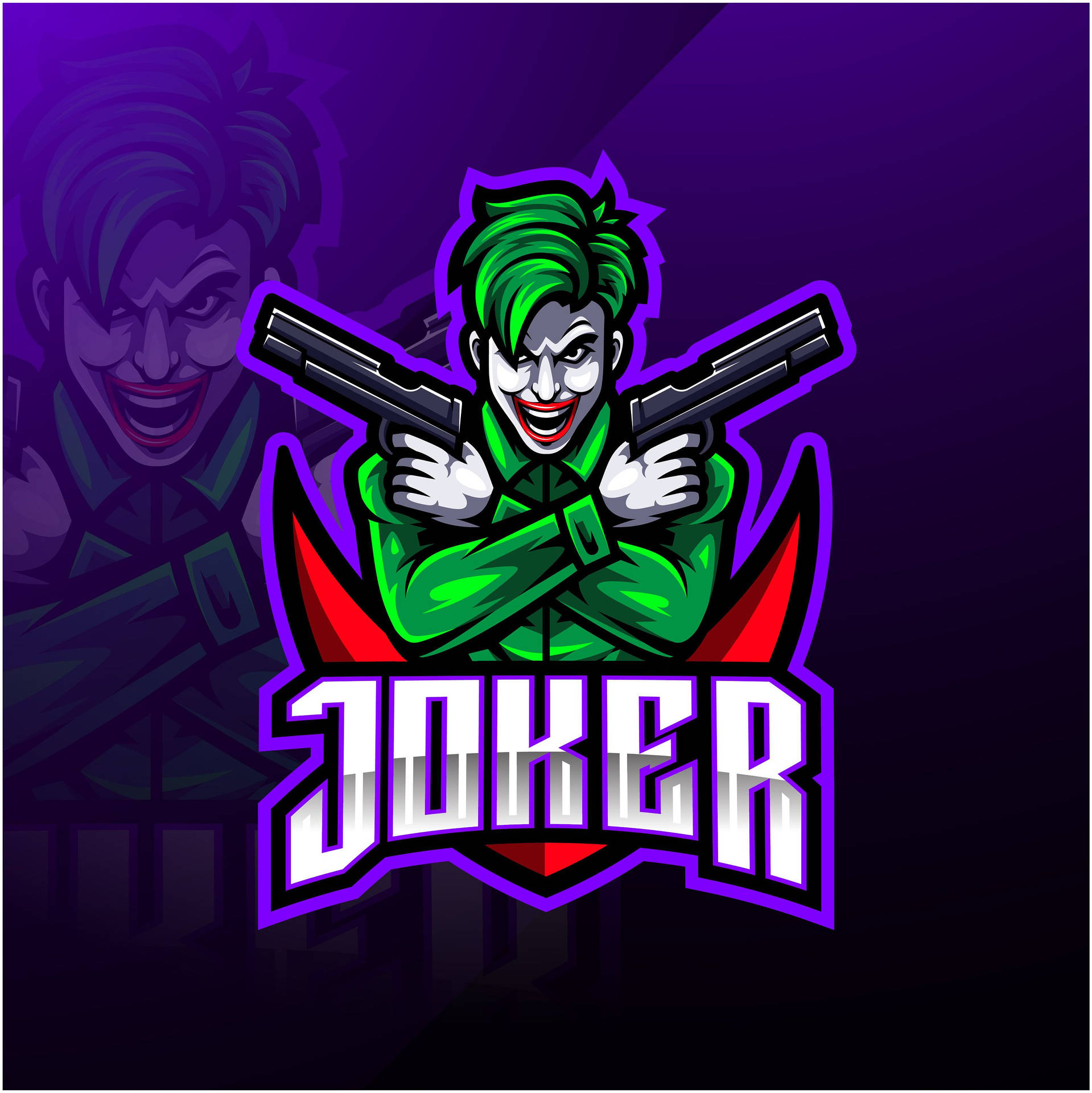 Jokermaskot Logodesign Wallpaper
