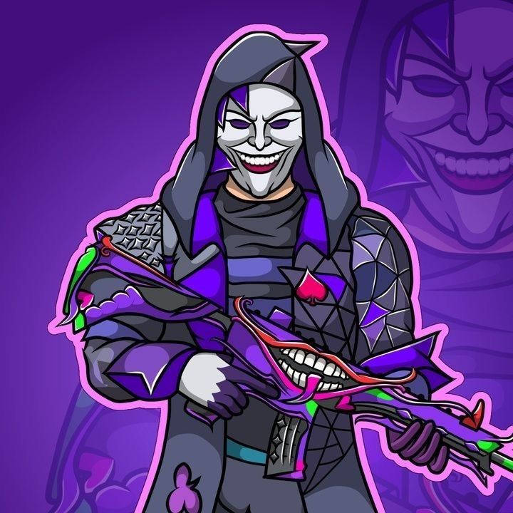 PUBG Joker Purple Aesthetic Fan Art Wallpaper