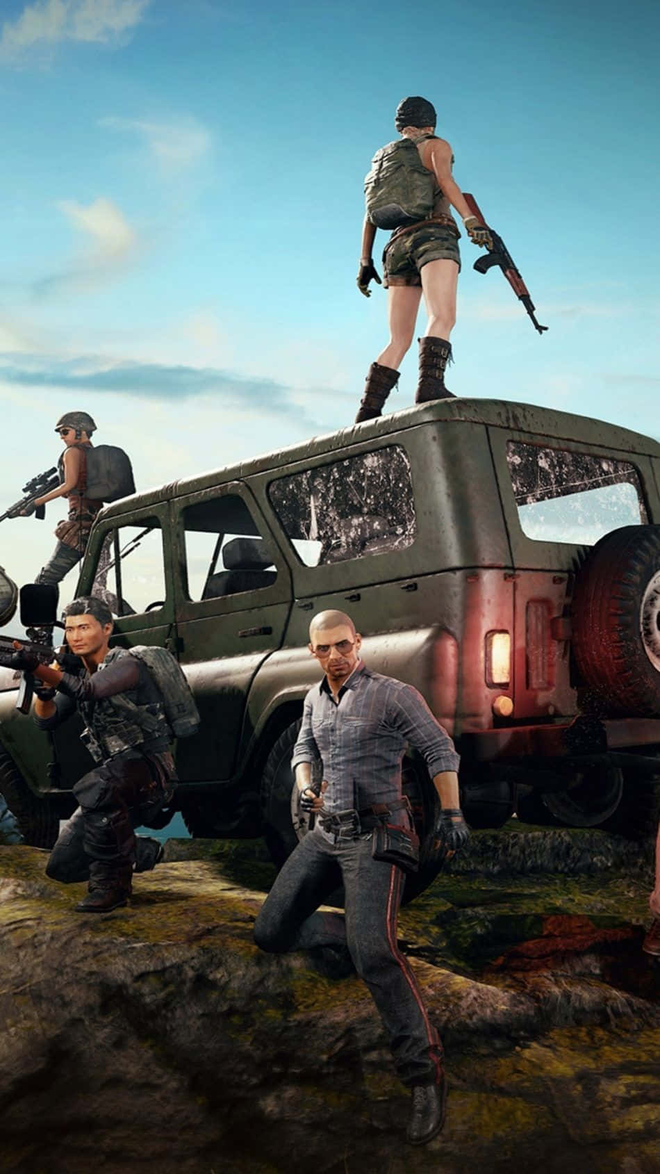 Pro Gamers Take to the Battleground in PUBG Mobile Wallpaper