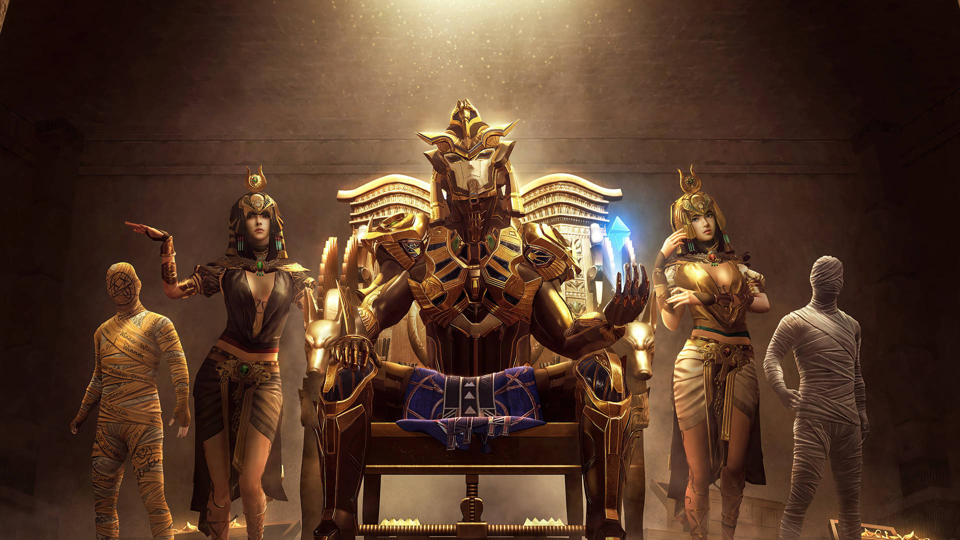 Engaging PUBG Pharaoh in Stunning 3D Wallpaper