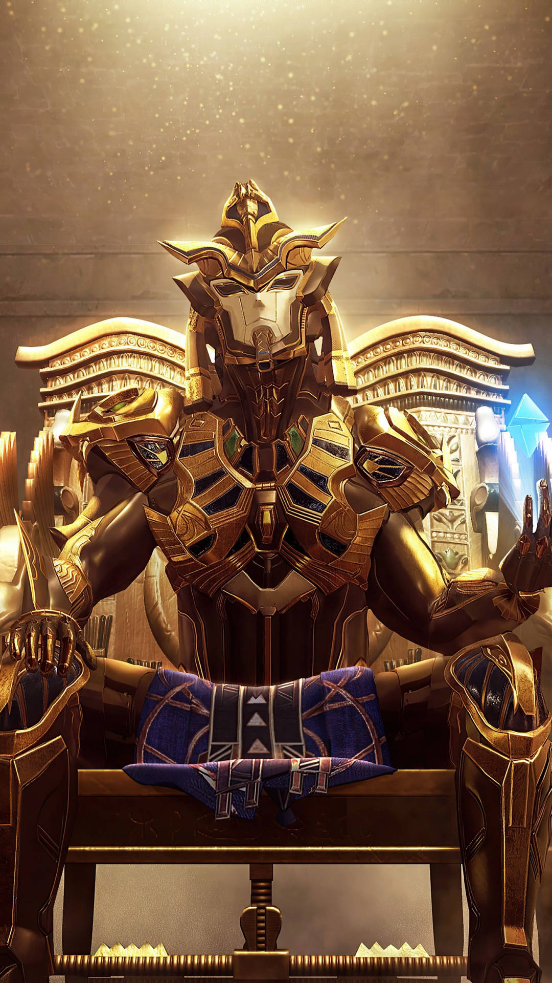 Pubg Pharaoh On Gold Throne Wallpaper