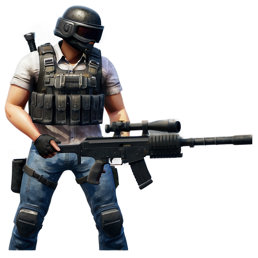 Pubg Warrior With Gun Png 78 PNG
