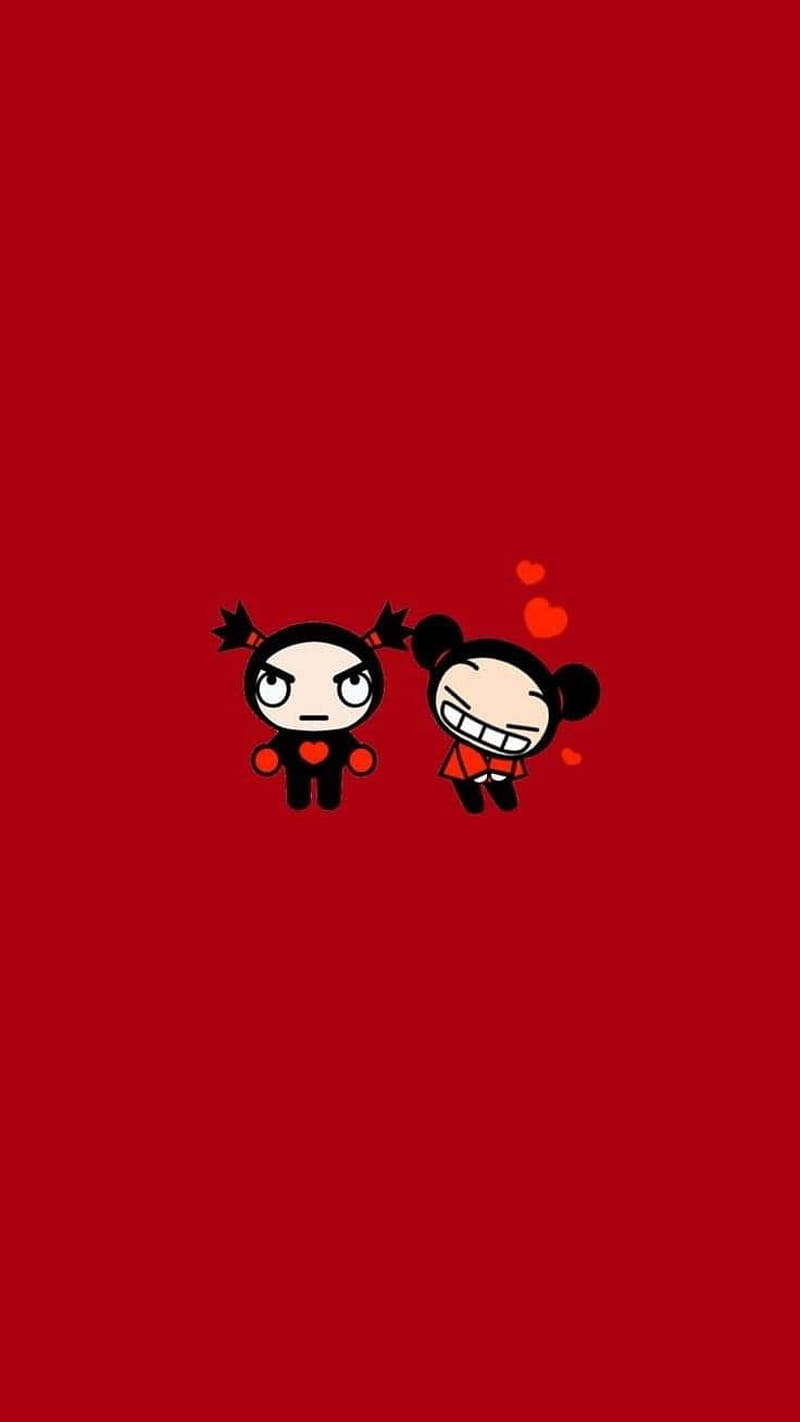 Pucca In Love With Garu Background