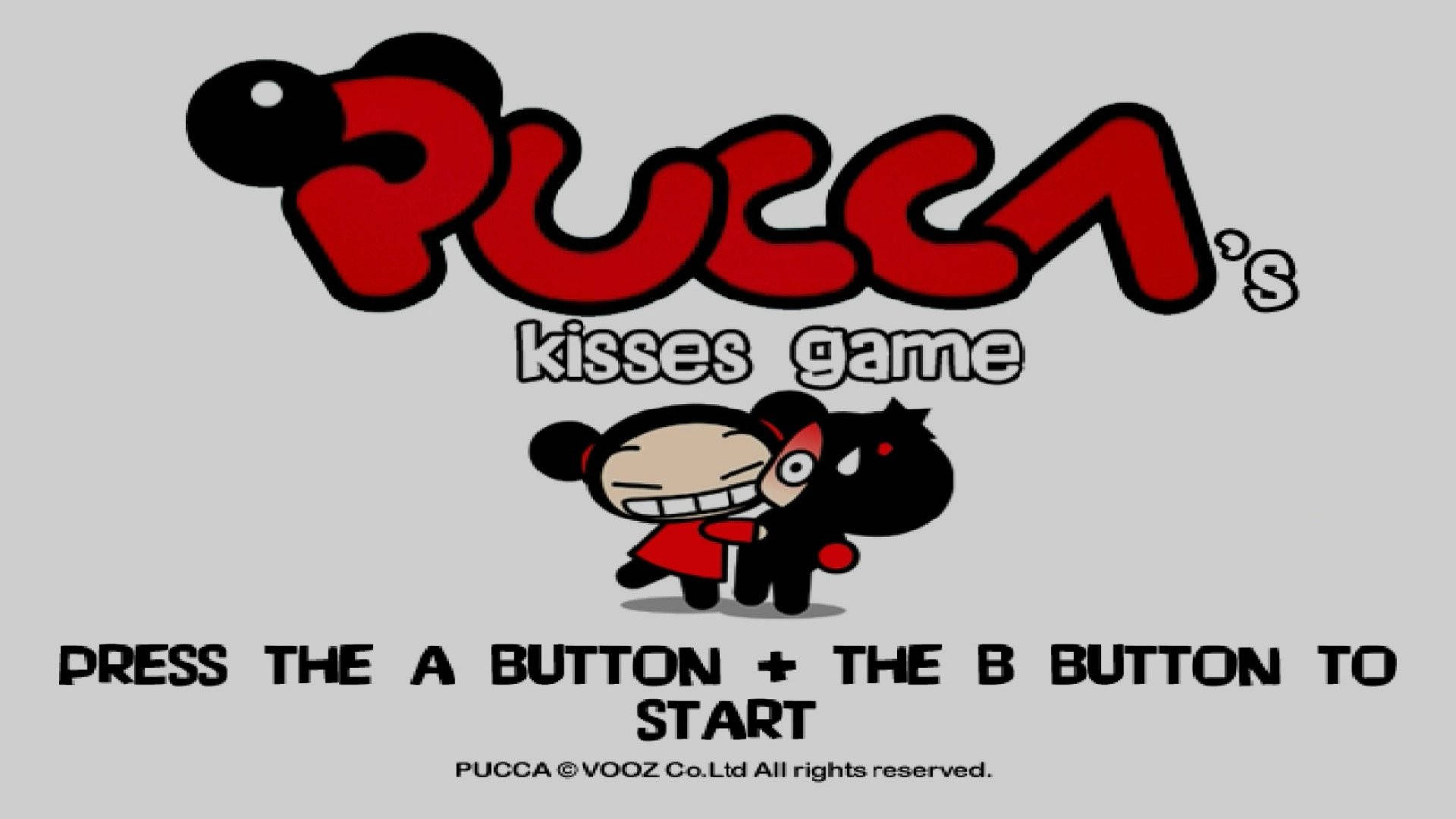 Pucca's Kisses Game Starting Screen Background