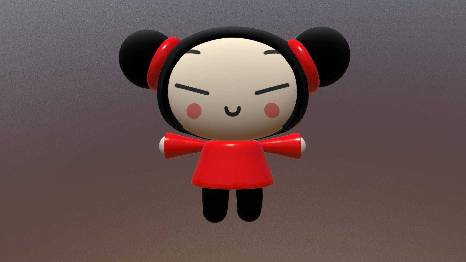 Pucca With Arms Wide Wallpaper