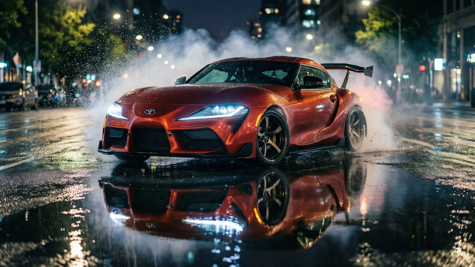 Puddle Splash Drift Wallpaper