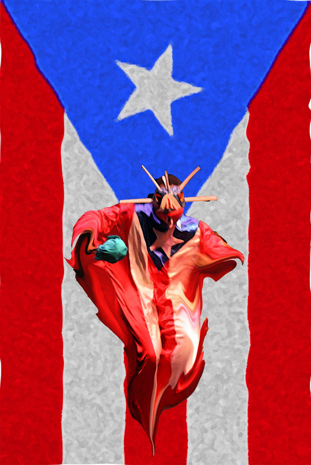 Puerto Rican Flag Artwork Wallpaper