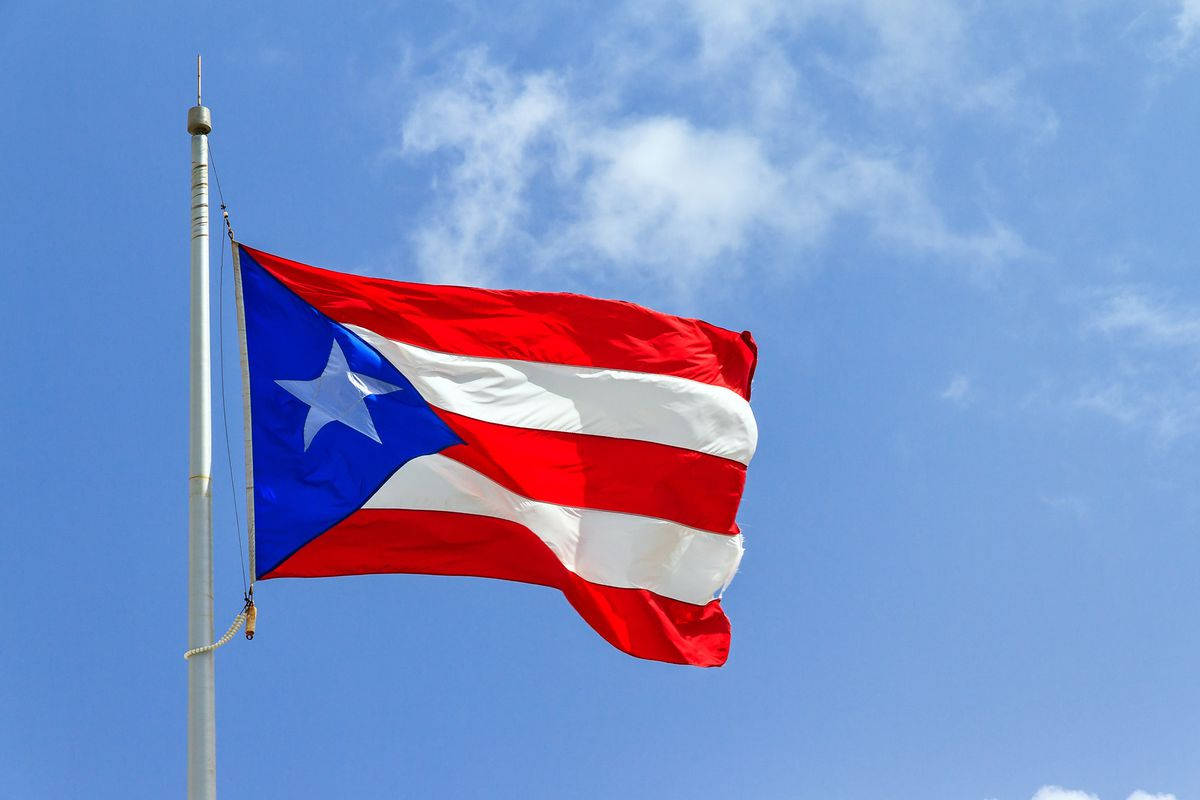Puerto Rican Flag Vibrant Colors Wallpaper
