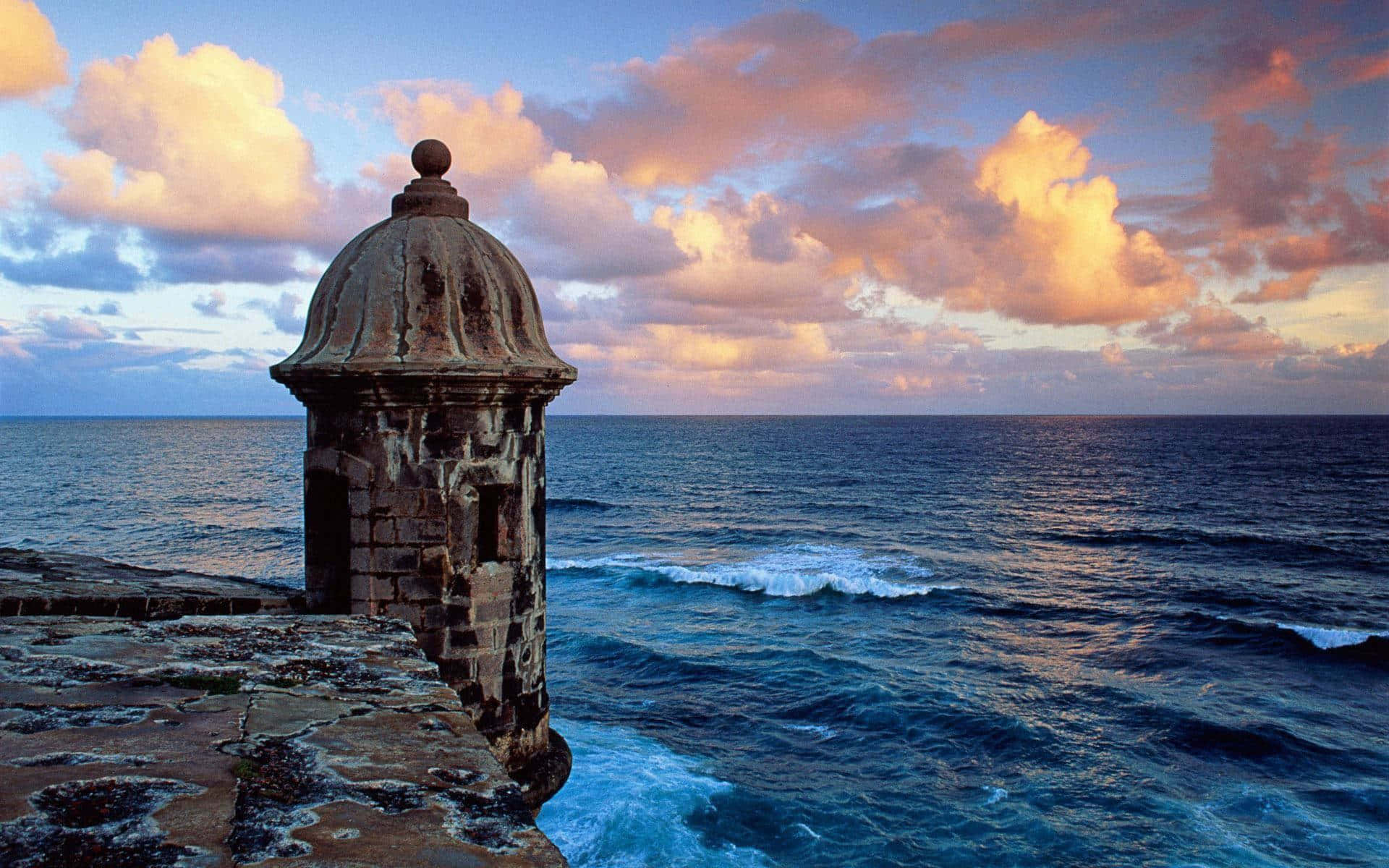 Puerto Rico Coastal Sentry Post Wallpaper