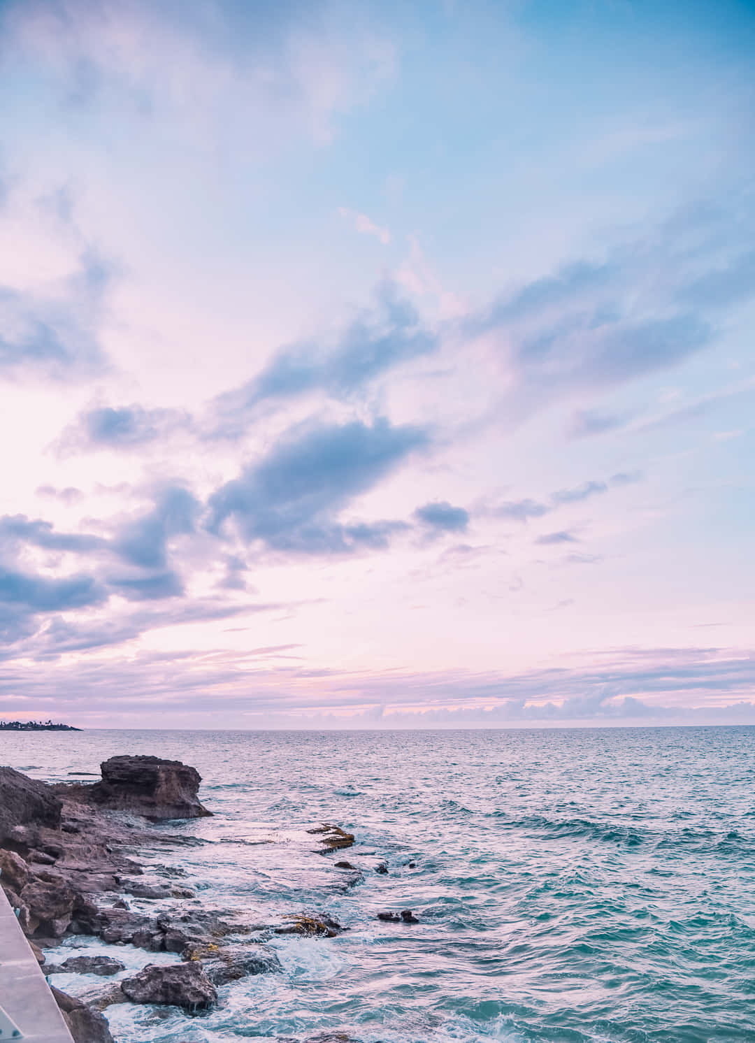 Kustlijn Van Puerto Rico Bij Dusk Achtergrond