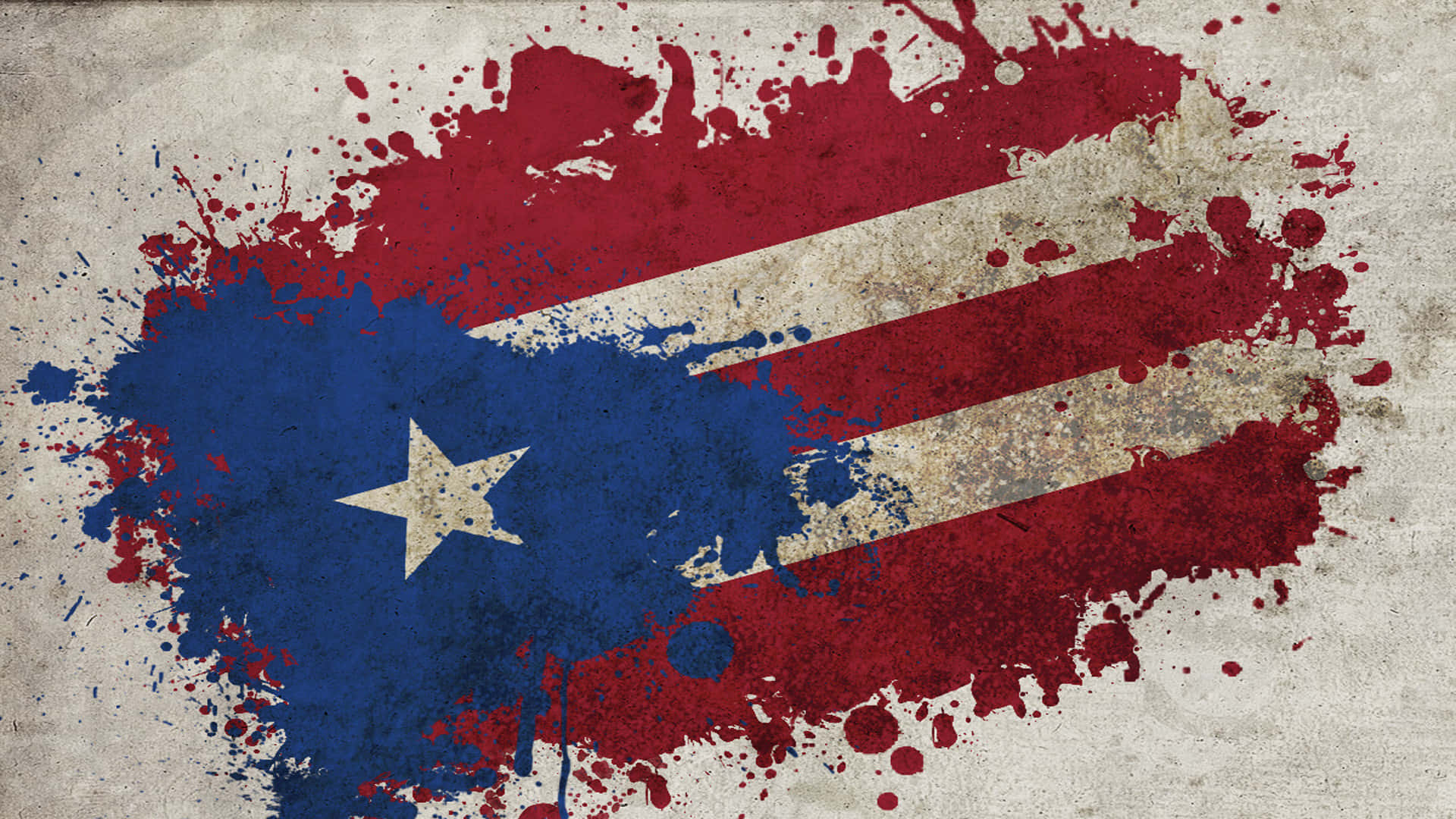 Puerto Rico Flag Grunge Art Wallpaper