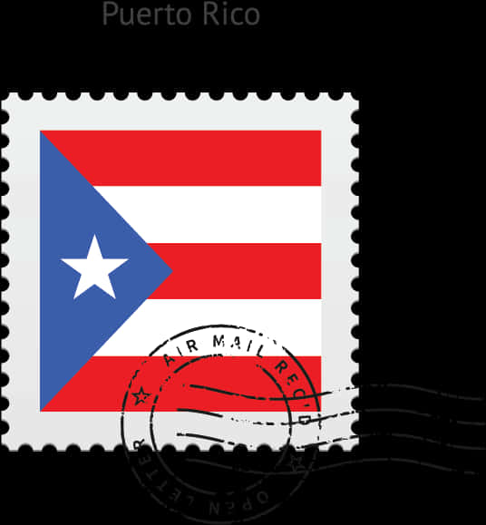 Puerto Rico Flag Stamp PNG