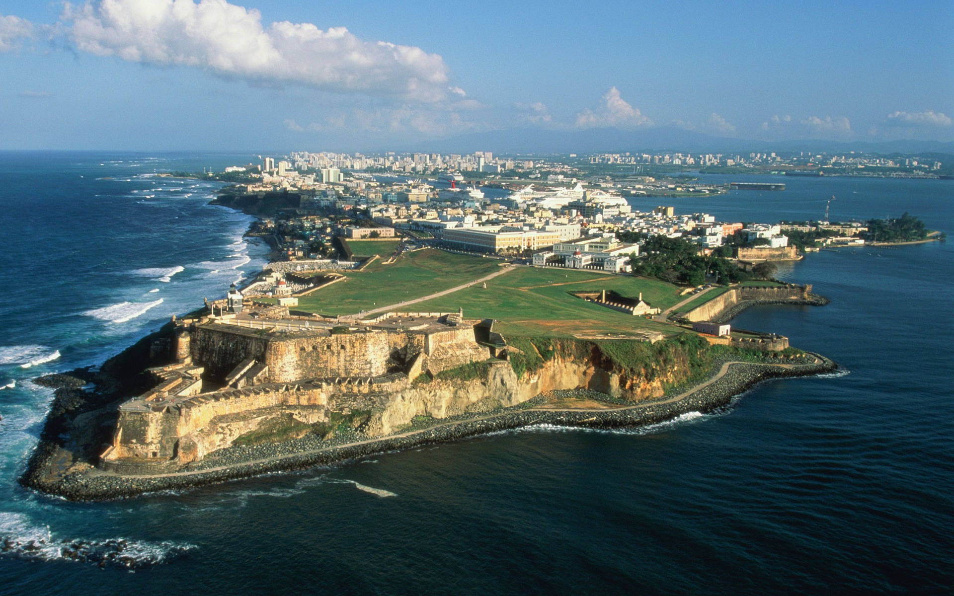 Puerto Rico Island Aerial View Wallpaper