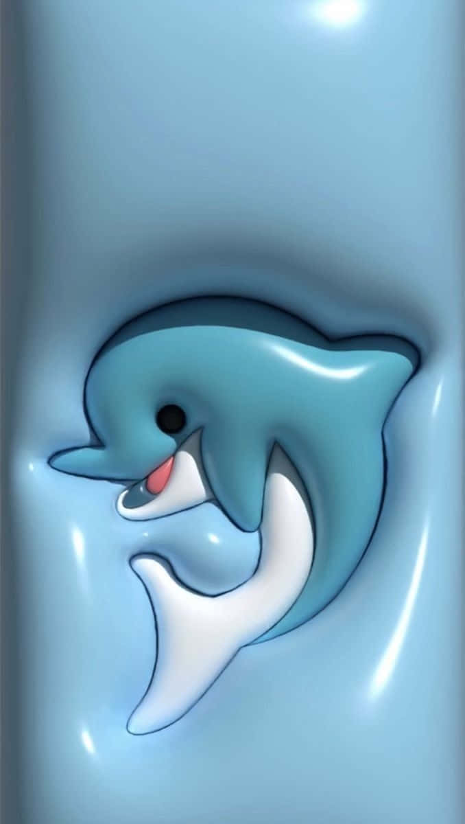 Puffy Dolphin Artwork Wallpaper