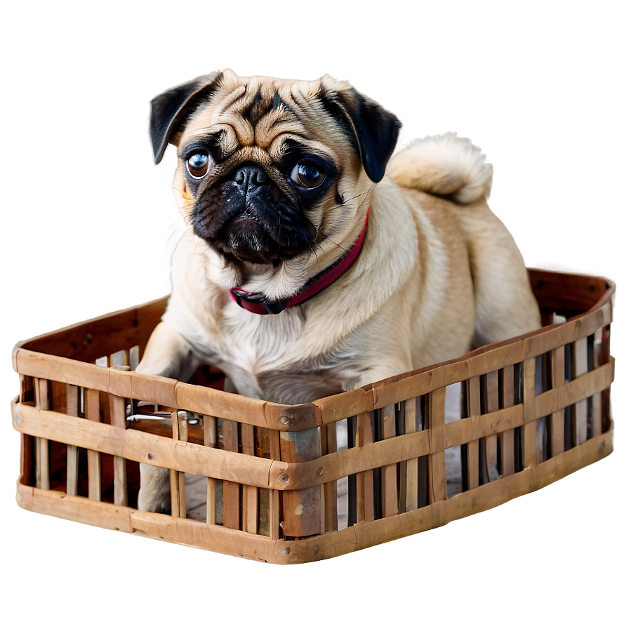 Pug In Box Png 05232024 PNG