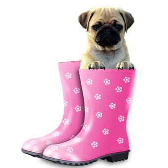 Pug In Pink Boots.jpg PNG