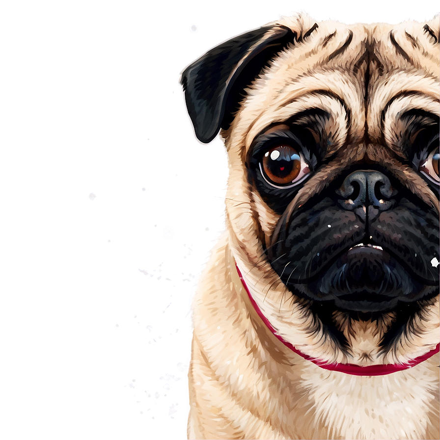 Pug In Snow Png 05232024 PNG