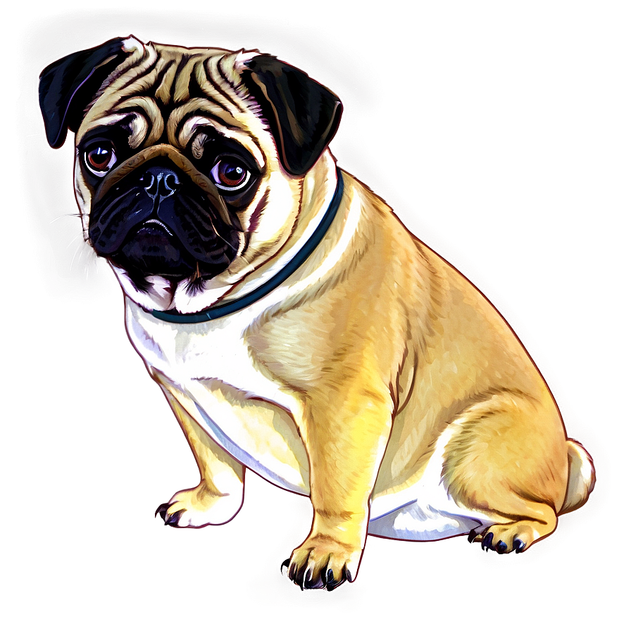 Pug With Bow Tie Png Nss31 PNG