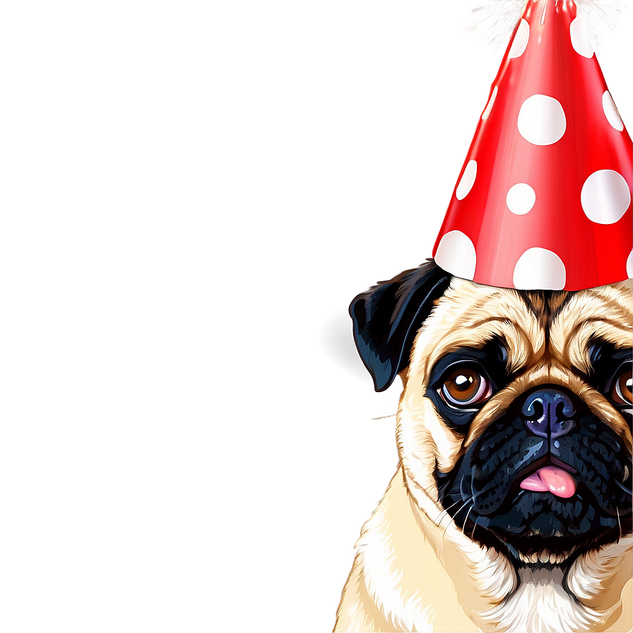 Pug With Party Hat Png Udy91 PNG