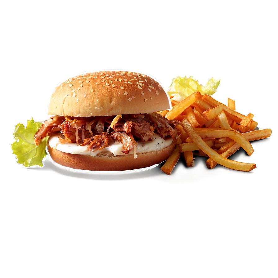 Download Pulled Pork Burger Png 05042024