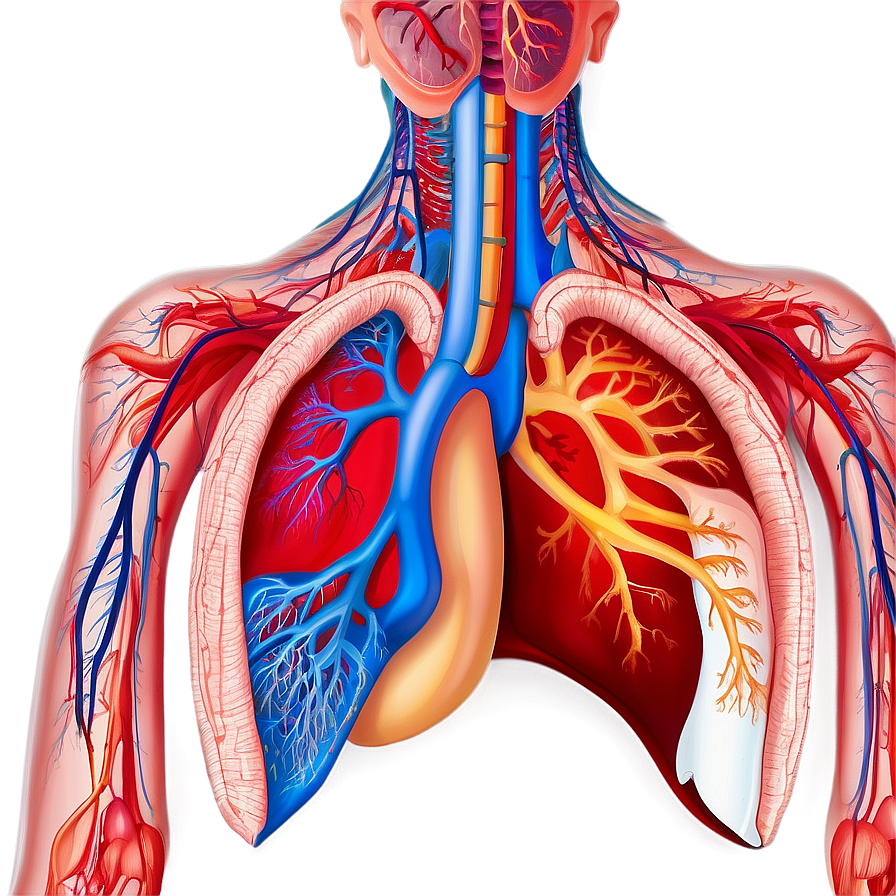 Pulmonary Circulation Diagram Png 06132024 PNG