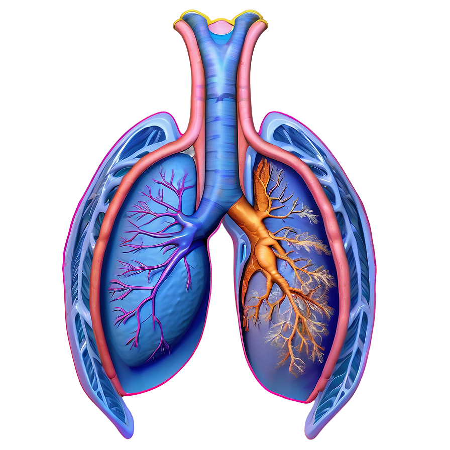 Pulmonary Circulation Diagram Png Aed20 PNG