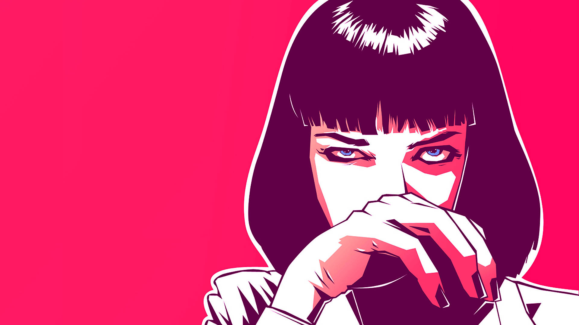 Pulp Fiction Mia Wallace Aesthetic Artwork Background