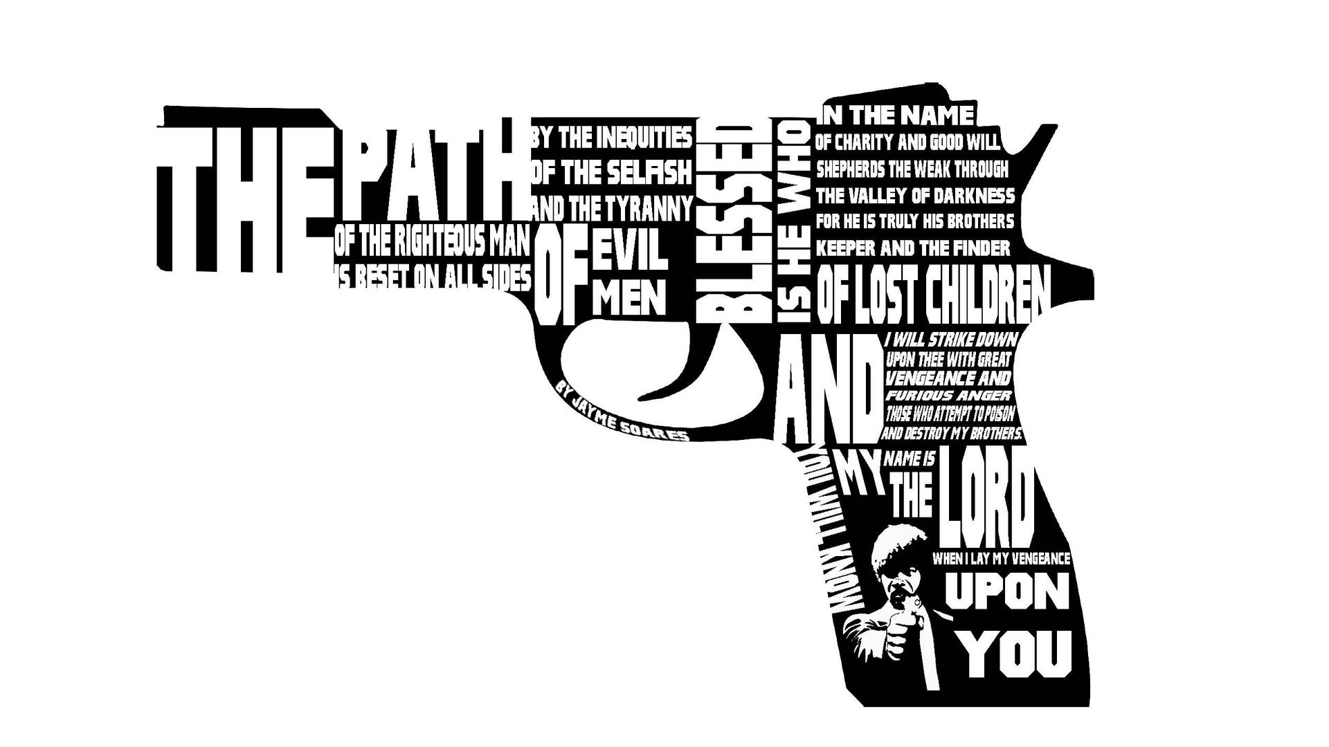 Pulp Fiction Quotes Gun Shooting Wallpaper