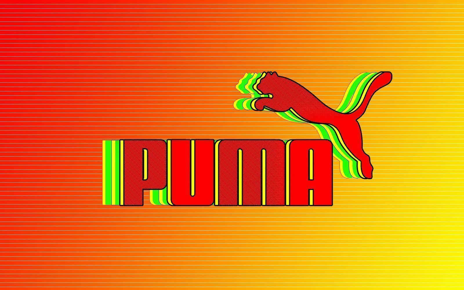 Puma Brand Emblem - Illustration Of Fierce Jumping Cat Wallpaper