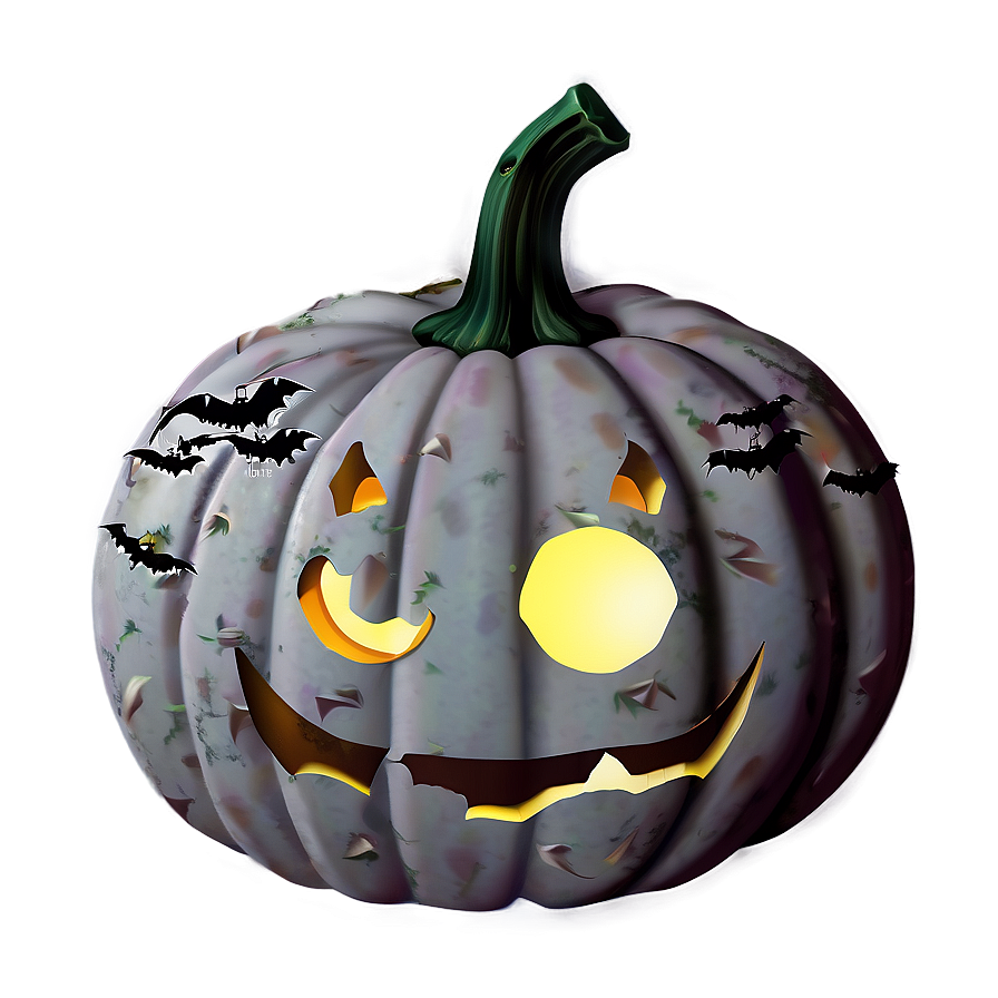 Pumpkin And Bats Png 04292024 PNG