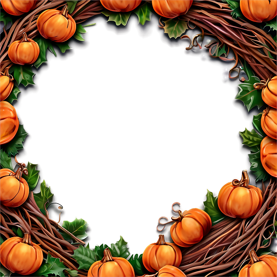 Download Pumpkin And Spice Wreath Png 05242024 | Wallpapers.com