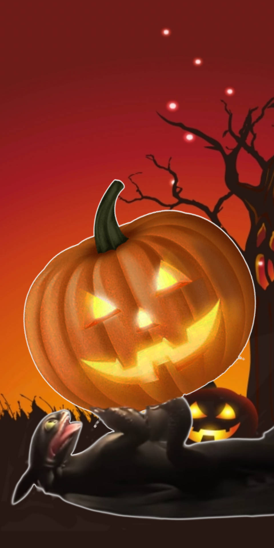 Download Pumpkin And Toothless Halloween Phone Wallpaper 