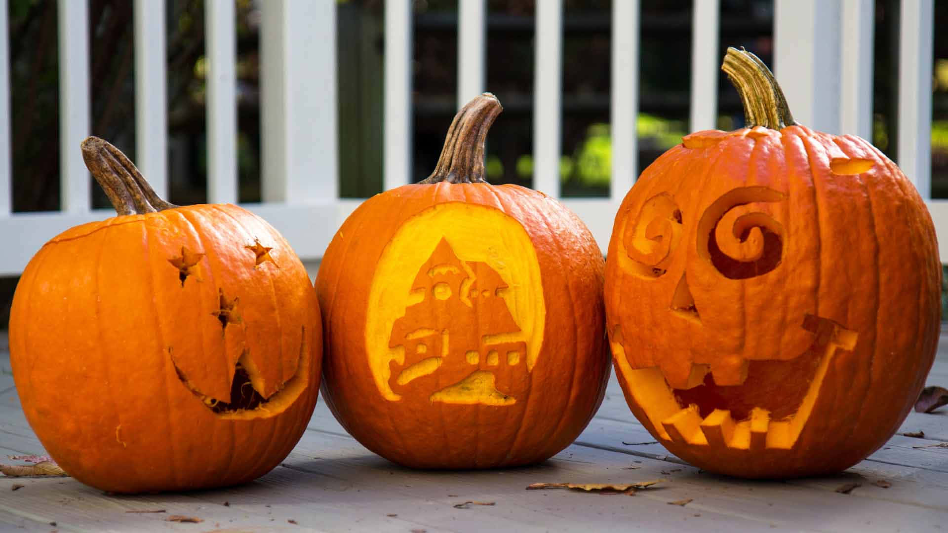 Three Pumpkin Carving Halloween Pictures