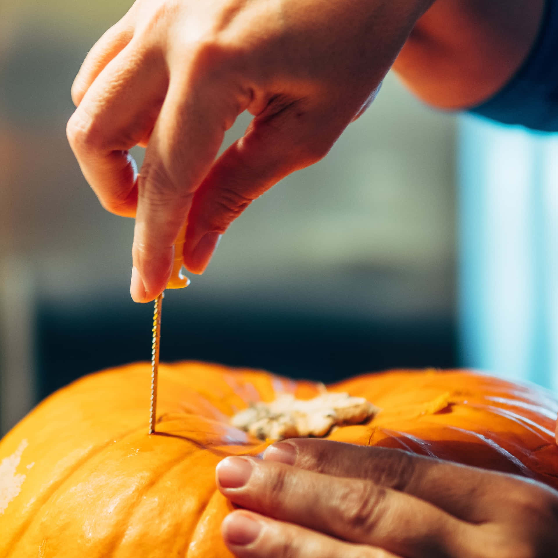 Intricate Halloween Pumpkin Carving Art