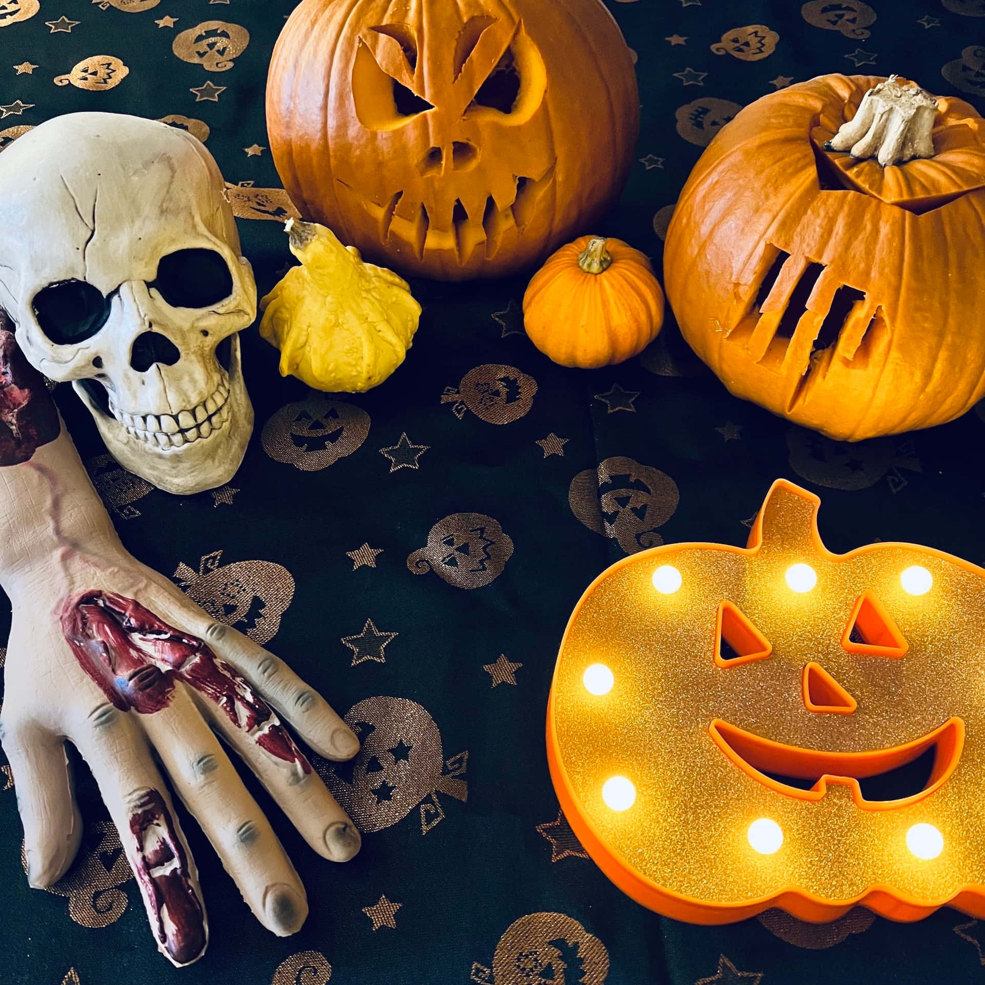 Halloween Pumpkin Carving With Skull And Hand Pictures 2000 x 2000 Picture