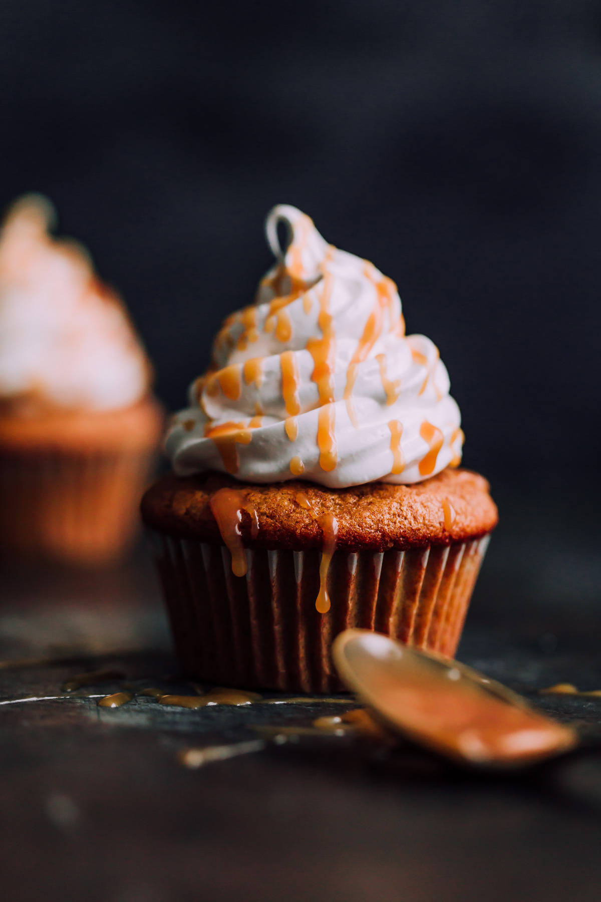 Pumpkin Cupcake with Marshmallow Frosting Wallpaper