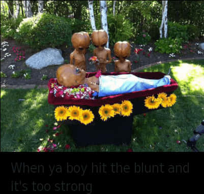 Pumpkin Figures Mourning Over Blunt PNG