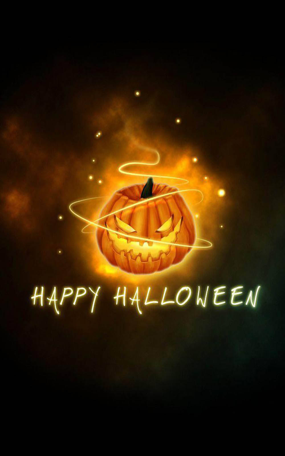 Pumpkin Happy Halloween Phone Wallpaper