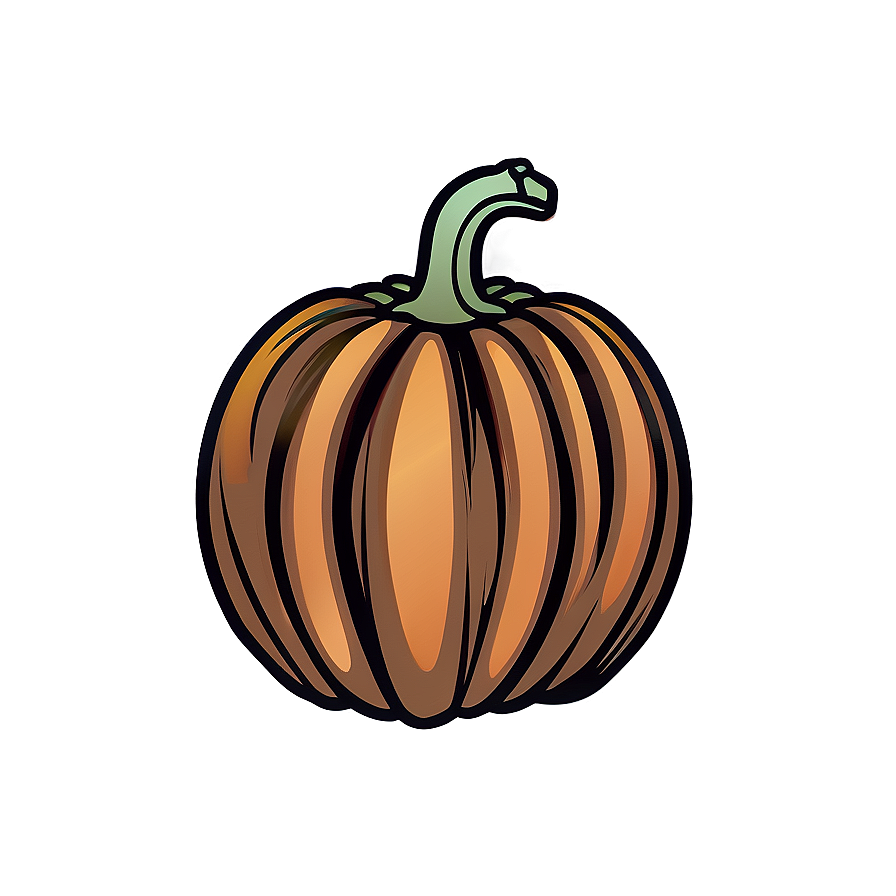 Pumpkin Outline Art Png Mkf PNG