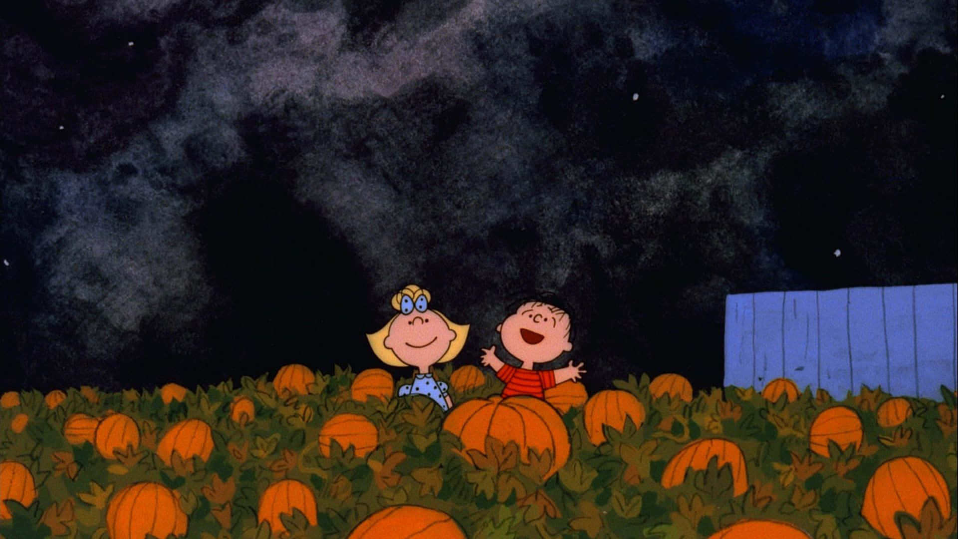 Linus&Sally In Pumpkin Patch Background