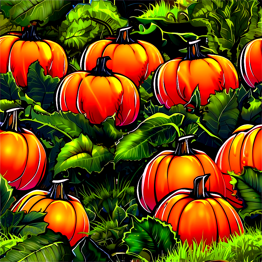 Pumpkin Patch Field Png Ofr PNG