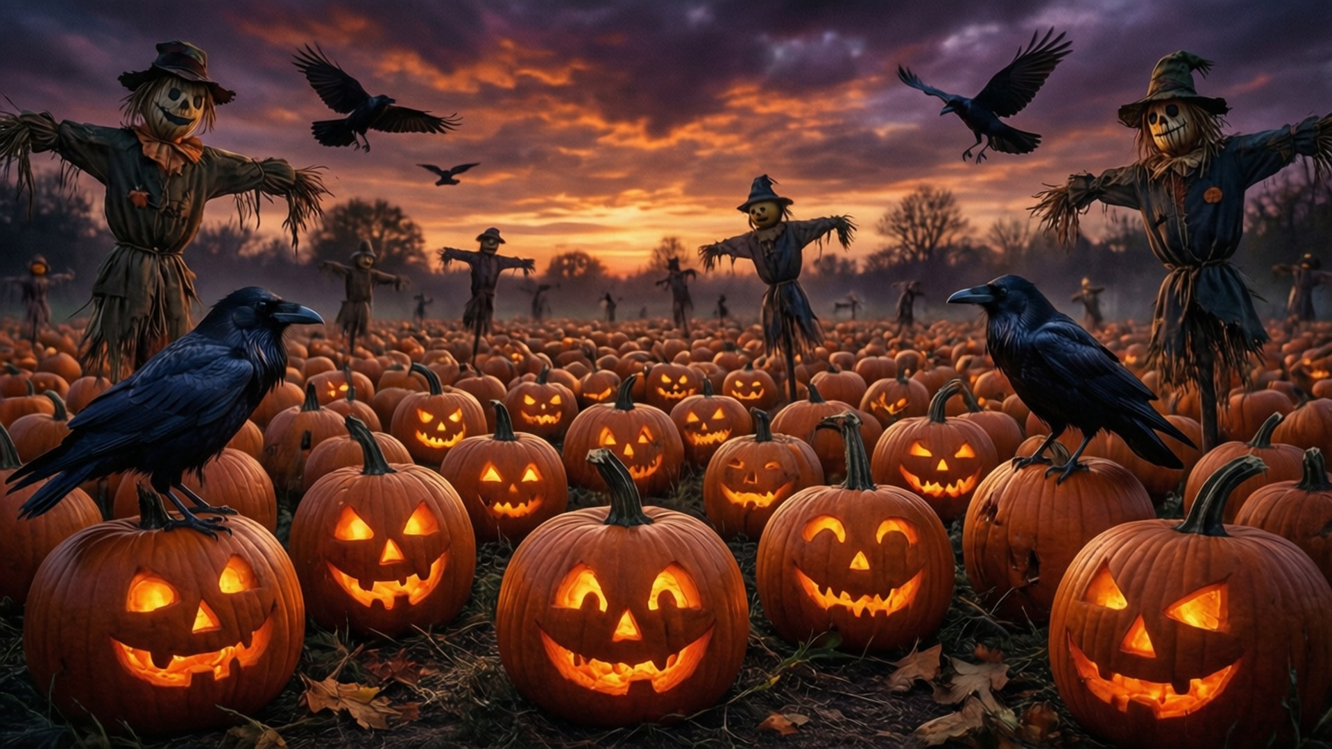 Pumpkin Patch Glow Wallpapers