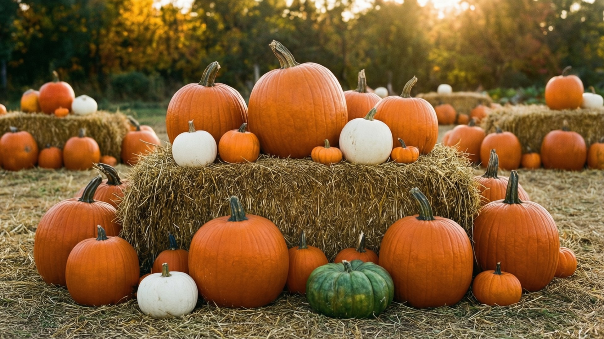 Récolte de Citrouilles Fonds d'écran