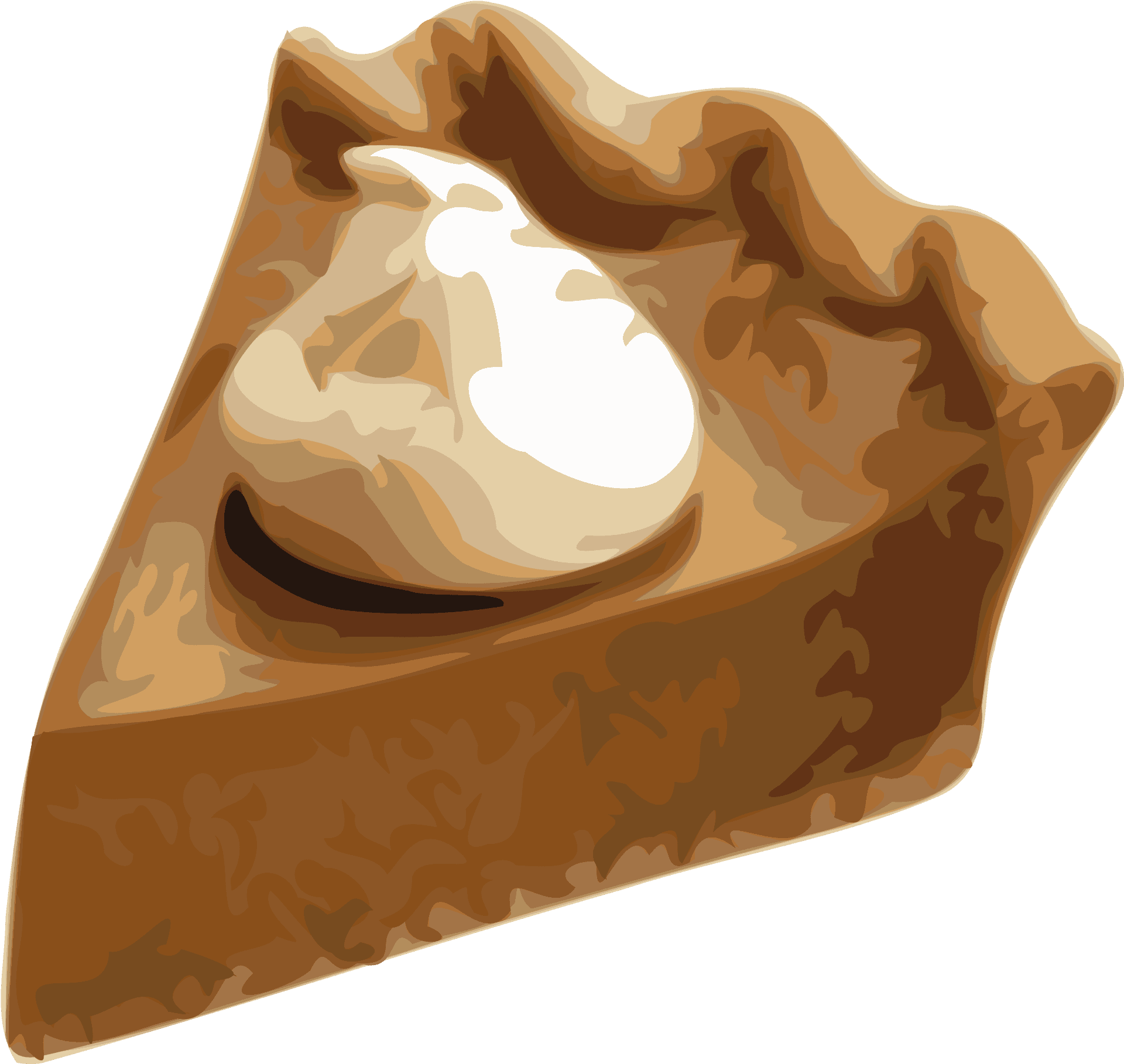Pumpkin Pie Slice Illustration PNG