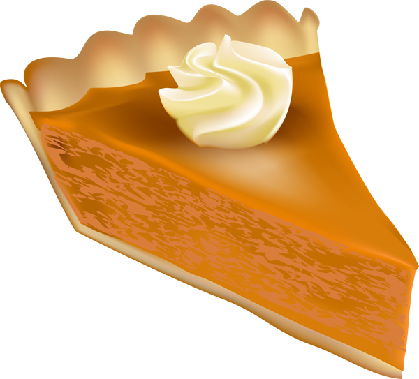 Pumpkin Pie Slice With Whipped Cream.png PNG