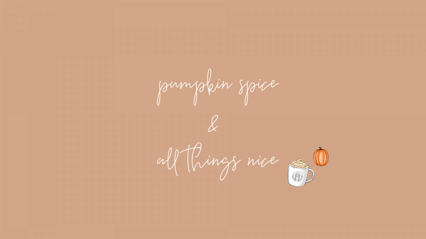 Pumpkin Spice Beige Aesthetic Desktop Wallpaper