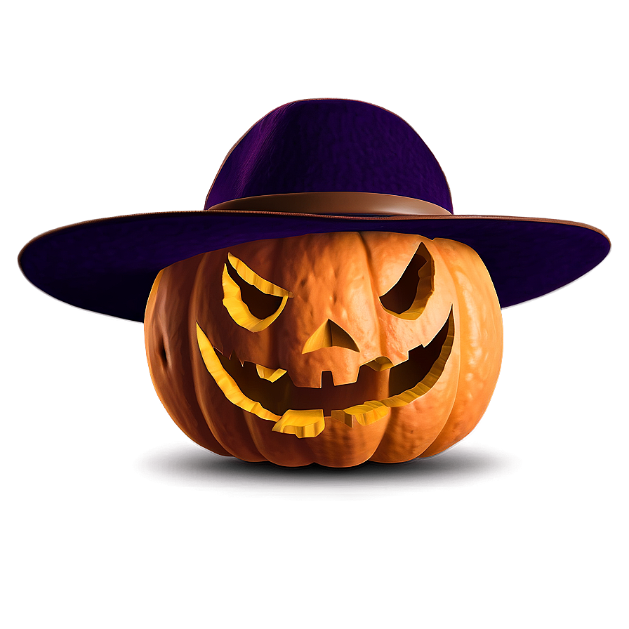 Pumpkin With Hat Png 04292024 PNG