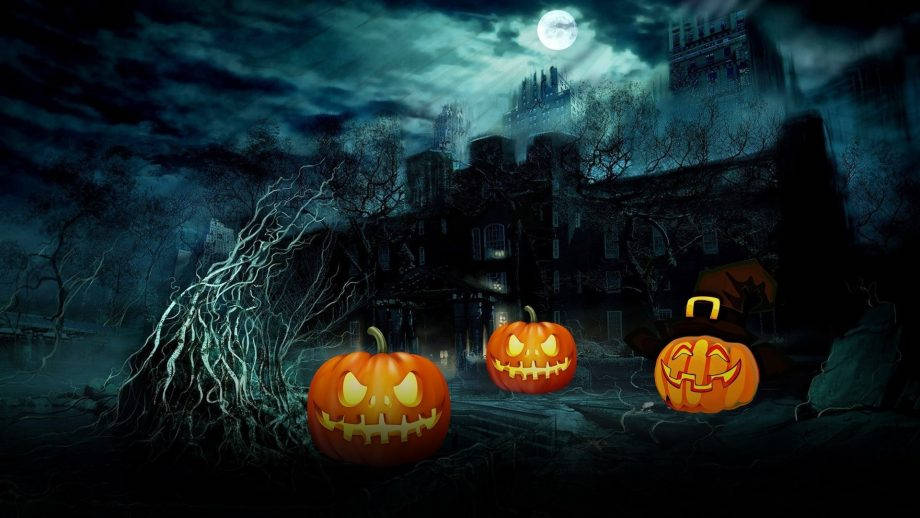 Pumpkins And Haunted Houses Halloween Phone