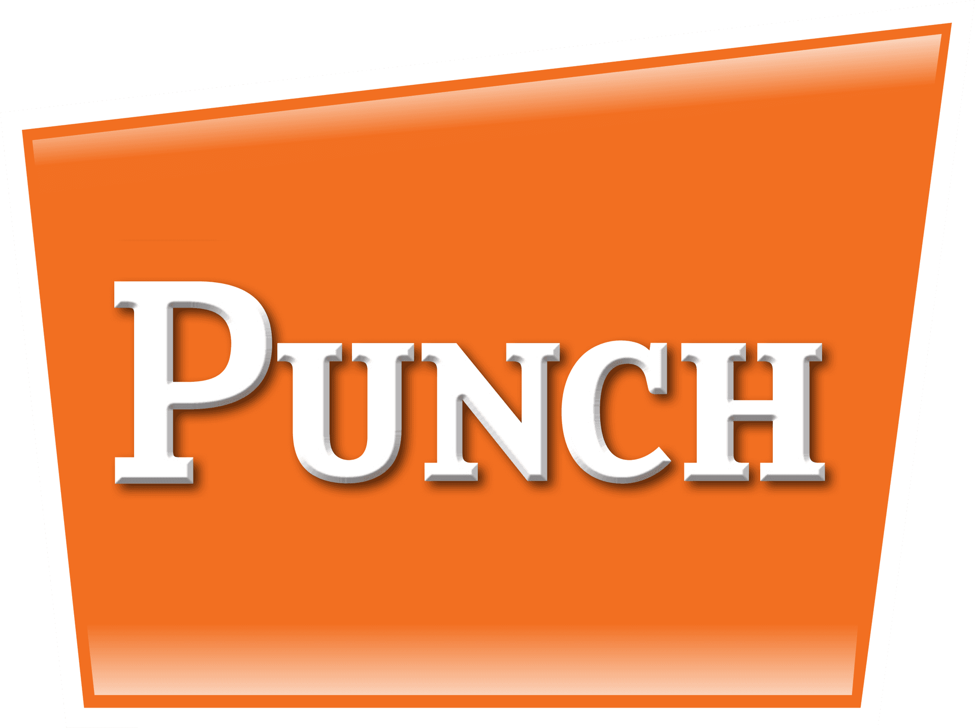 Punch Logo Orange Background PNG